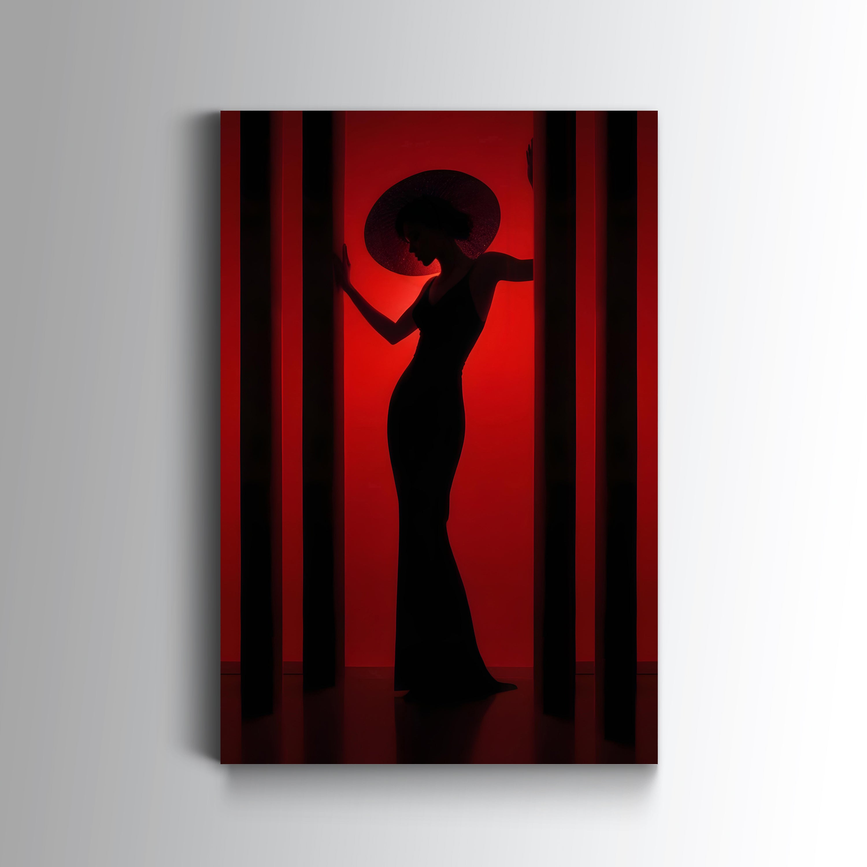 The Red Lady Silhouette – Glass