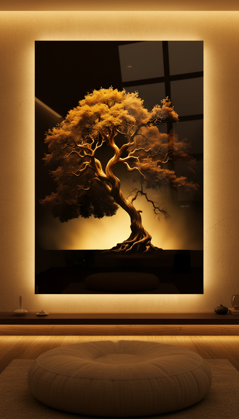 Golden Tree - Glass