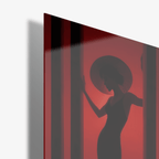 The Red Lady Silhouette – Glas - Gallery Empire